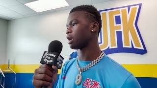 2024 JFK DB new Ole Miss commit Bernard quotBeebyquot Causey talks SEC opportunity Pete Golding rapport [upl. by Ralph255]