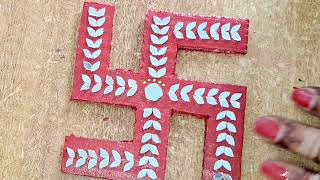 Swastik design for diwali decorationviralvideoyoutubevideotrendingvideoviewsviral [upl. by Enelloc]