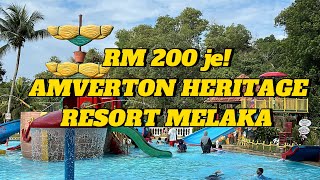 RM200 Je Room  Breakfast  Waterpark  Playgroud  AMVERTON HERITAGE RESORT MELAKA [upl. by Oizirbaf]