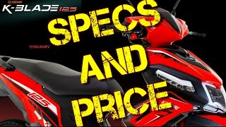 SYM Euro Keeway KBlade 125  Full Specs and Price Philippines 2022 [upl. by Spevek]