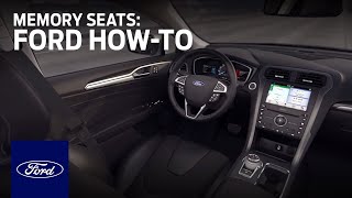 How to Set Up Memory Seats  Ford HowTo  Ford [upl. by Kryska]