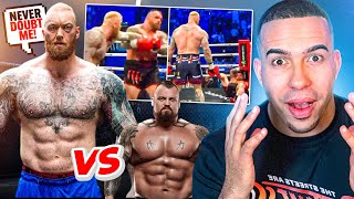 Strongman Rivalry BOXING Match Eddie Hall vs Thor Bjornsson [upl. by Ruby]