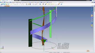 Lépure descalier hélicoïdal suite TopSolidSteel  Démonstration [upl. by Sankaran]