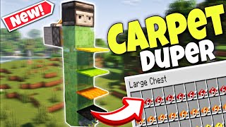 Minecraft 121  Fastest Unlimited Carpet Duplicator Glitch Farm  duper Tutorial JavaBedrock [upl. by Nnaul248]