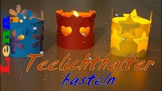 Teelichter Laternen basteln 𝗺𝗶𝘁 𝗟𝗲𝗻𝗮  How to make a paper lantern  как сделать фонарь из бумаги [upl. by Anar]