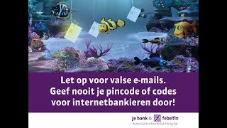 Febelfin campagne quotGeef nooit je pincode of codes voor internetbankieren doorquot [upl. by Eatnwahs]