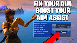 THE BEST NEW FORTNITE SETTINGS FOR CONTROLLER Fix Your Fortnite Aim [upl. by Enirehs19]