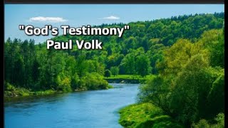 Nov 16 2024 11AM  Gods Testimony  Paul Volk [upl. by Aicinet]