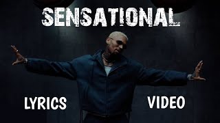 SENSATIONAL  Chris Brown ft Davido Lyrics video [upl. by Einnahpets]