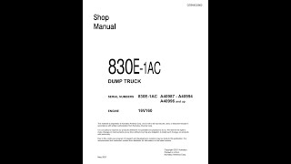 Komatsu 830E1AC A40987A40994 A40996 amp Up  CEBM032802 Service manual [upl. by Gleda]