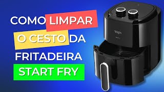 Como limpar o cesto e grelha da Air fryer Elgin 35 litros Star fry [upl. by Ihsir]