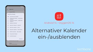 Alternativer Kalender einblenden oder ausblenden  OnePlus Android 14  OxygenOS 14 [upl. by Onitsuaf]