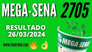 🍀 Resultado MegaSena 2705 [upl. by Kerri]