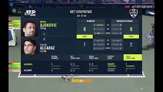 Tennis Elbow 4 Djokovic vs Alcaraz Cincinnati 2023 F [upl. by Lleira]