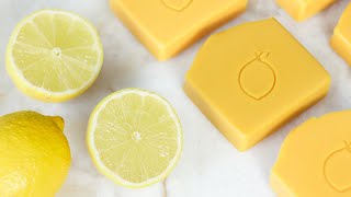 Homemade fresh lemon soap🍋 A natural recipe [upl. by Ayanaj]