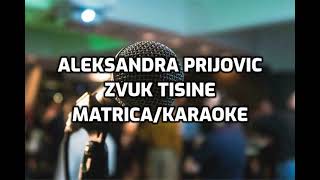 ALEKSANDRA PRIJOVIC  ZVUK TISINE  MATRICA  KARAOKE [upl. by Dulcea]