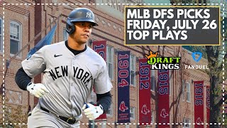 MLB DFS LIVE PRELOCK QampA FRIDAY July 26th FanDuel amp DraftKings Lineup Advice [upl. by Aizat899]