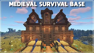 Minecraft How to Build a Medieval Survival Base  House Tutorial 2020 [upl. by Amaty507]