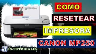 COMO RESETEAR IMPRESORA CANON MP250  ERROR E08 [upl. by Nylodnarb]