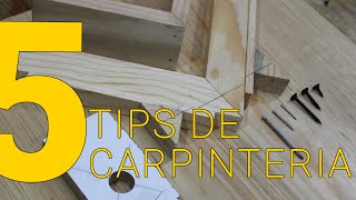 5 TIPS DE CARPINTERIA  CLUB DEL CARPINTERO LOS REYES [upl. by Dante]