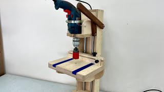 DIY Making a Homemade Drill Press  Sütunlu Matkap Tezgahı Yapımı [upl. by Corly752]