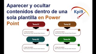 Aparecer y ocultar contenidos dentro de una sola plantilla en Power Point [upl. by Sparke]