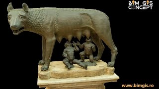 Lupa Capitolina  Capitoline Wolf  3D model [upl. by Annwahsal]