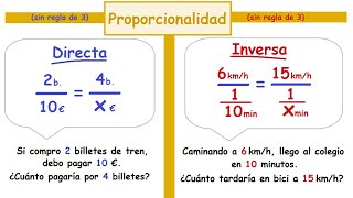 Proporciones Directas e Inversas Sin regla de 3 [upl. by Aluor]