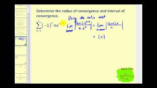 Power Series  Part 1 radius and interval of convergence [upl. by Naujak884]