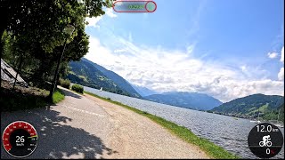 30 minute Indoor Cycling Workout Kaprun to Zell am See Austria Alps Garmin 4K [upl. by Brag]