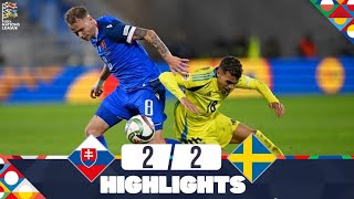 Slovakia vs Sweden 22 Highlights  UEFA Nations League  20242025 [upl. by Heger]