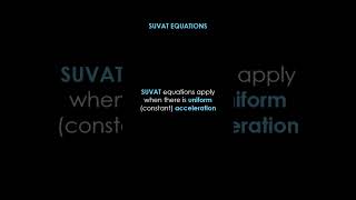 SUVAT equations [upl. by Suiradel]