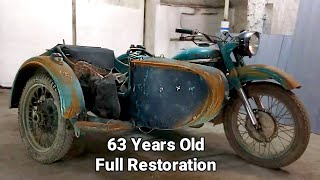 Restoring an old motorcycle from the 1960s  Full Restoration [upl. by Notlih404]