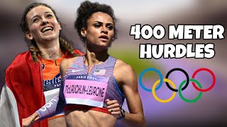 Womens 400m Hurdles Semi Finals Line Up  Sydney McLaughlin  Femke Bol  Paris Olympics [upl. by Silletram]