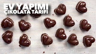 EVİNİZDE YAPIMI ÇİKOLATA TARİFİ  İNANILAZ KOLAY BİR TARİF 🍫 [upl. by Neellok]