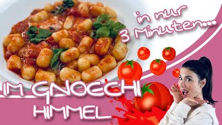 In nur 3 Minuten Rezept für Tomate Mozzarella Gnocchi mit Basilikum  Community Rezept [upl. by Leunam]