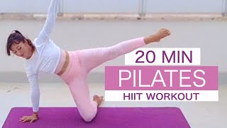 20 MIN PILATES HIIT ♡ Low Impact Workout no talking [upl. by Bust]