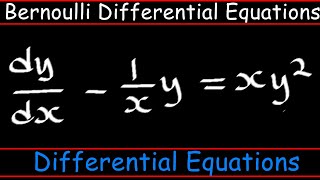 Bernoulli Differential equations Solved example [upl. by Hildegarde183]