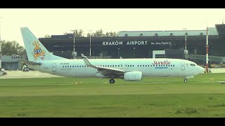 SPECIAL LIVERY EL AL Israel Airlines Sundor Boeing 737800 take off from Krakow Balice Airport [upl. by Adila538]