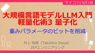 NoA119 大規模言語モデルLLMによる生成AIプログラミング［大規模言語モデルLLM入門 その5量子化，重みパラメータのビット深度削減，変化量の小さい係数を低ビットにリマッピング］ [upl. by Ahsoek241]