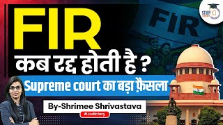 Quashing of FIR New Supreme Court Guidelines  Section 482 CrPC  StudyIQ Judiciary [upl. by Akenahs]