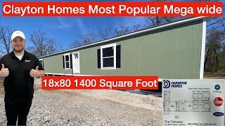 Most Popular Clayton Mega wide 18 Colossal Single wide Manufactured Not Mobile Home Energy Smart [upl. by Negeam]