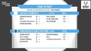 Cramlington CC North East Midweek XI v Matfen CC Midweek XI [upl. by Lawley]