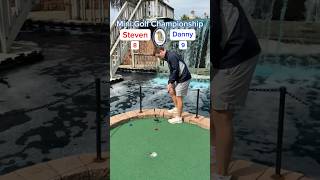 Hole 5 Round 1  4 Danny vs 5 Steven Mini Golf Championship minigolf [upl. by Osnohpla821]