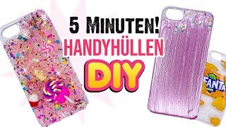 5min HANDYHÜLLEN DIY Ideen Smartphone Case zum selber machen [upl. by Mourant193]