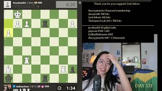 DAY 131Makin my way to 2000 elo chess [upl. by Aleakcim]