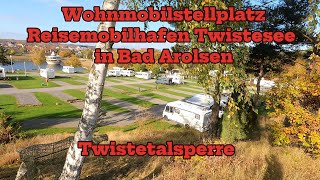 Wohnmobilstellplatz Reisemobilhafen Twistesee in Bad Arolsen  Twistetalsperre [upl. by Leighland659]