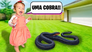 UMA COBRA INVADIU a NOSSA CASA O QUE VAMOS FAZER FAMÍLIA INTEIRA com MUITO MEDO Pai Também Vloga [upl. by Aihk378]