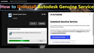 Uninstall Autodesk Genuine Service [upl. by Yajet]