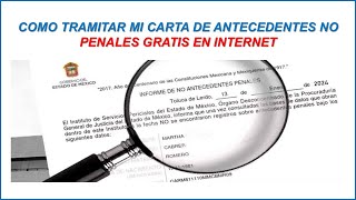 COMO TRAMITAR MI CARTA DE ANTECEDENTES NO PENALES GRATIS EN INTERNET 2024 [upl. by Devin]